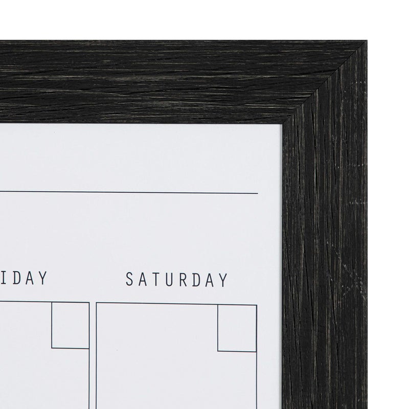 DesignOvation Beatrice Framed Magnetic Dry Erase Monthly Calendar, 23" x 29", Black, Rustic Wall Organizer - Image 3